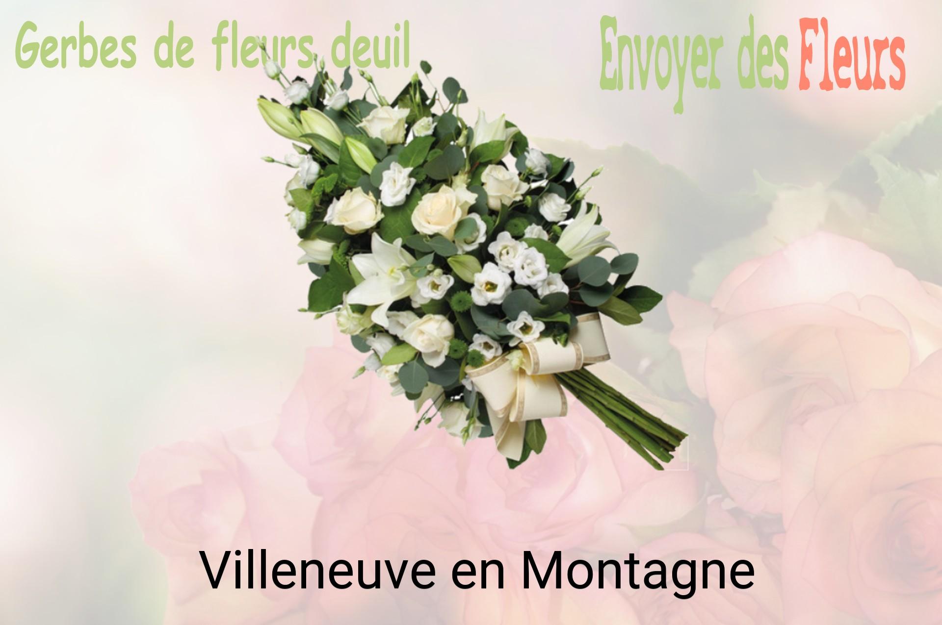 Gerbe de fleurs de deuil livrée à Villeneuve-en-Montagne